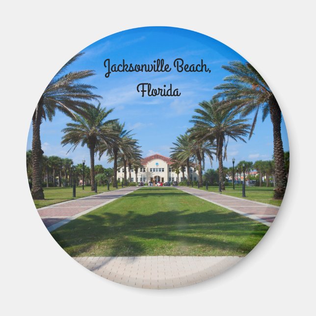 En kylmagnet från Jacksonville Beach, Florida Magnet (Framsidan)