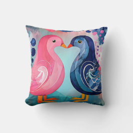 "En kyss i Feathers" Glad Alla hjärtans dag Kudde