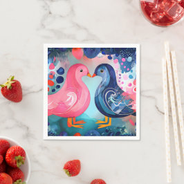 "En kyss i Feathers" Glad Alla hjärtans dag Pappersservett