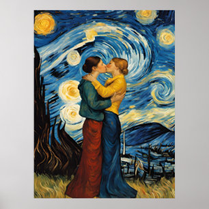 En kyss i Starry-natten Poster