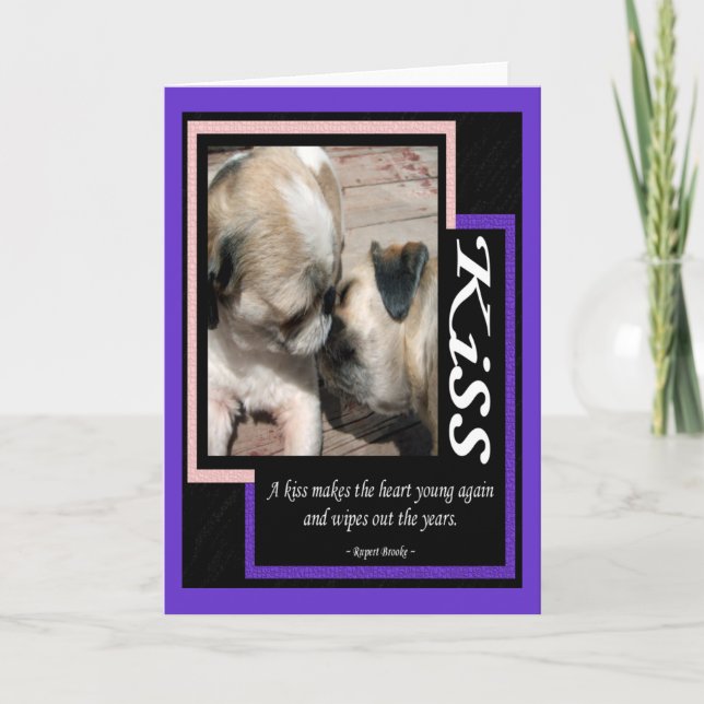 En kyss... Kort för hälsning (Framsida)