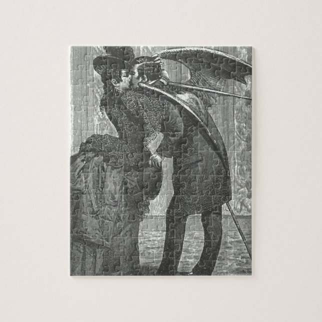 En kyssVictorian/en gotisk bevingad vampyr Pussel (Vertikal)