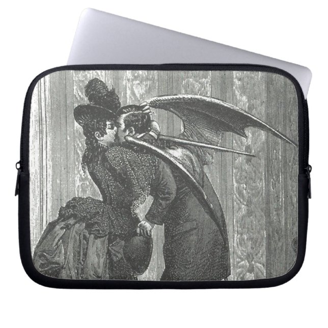En kyssVictorian/en gotisk vampyr 10" laptop Fodral (Framsidan)