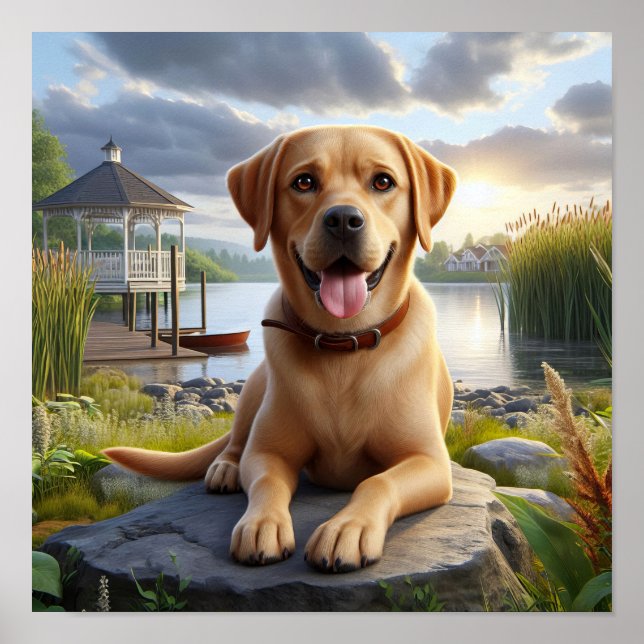 En labradorestauratör i Land Poster (Framsidan)