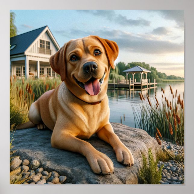 En labradorestauratör i Land Poster (Framsidan)