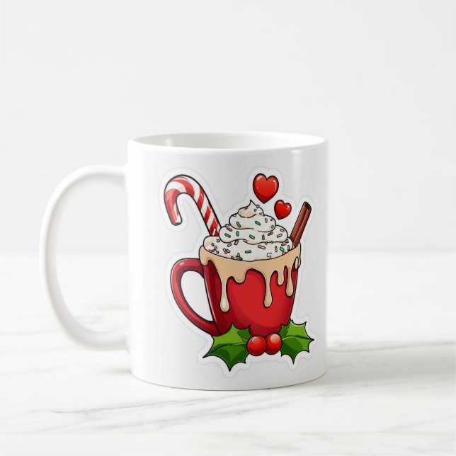 En läcker jul varm dryck mugg (Vänster)