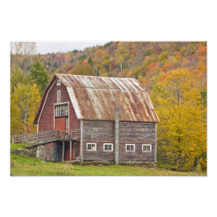 En lada i Vermonts Green Mountains. Hancock, Fototryck