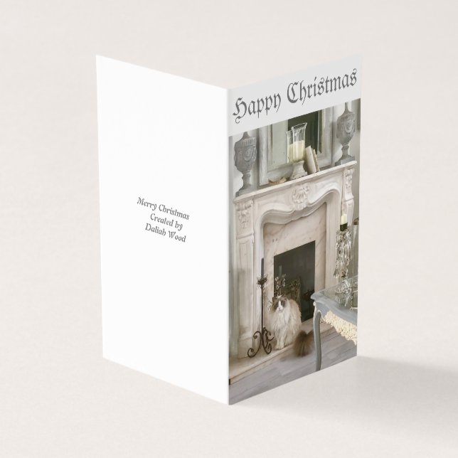 En låda med shabby chic-julkort kort (Utsida)