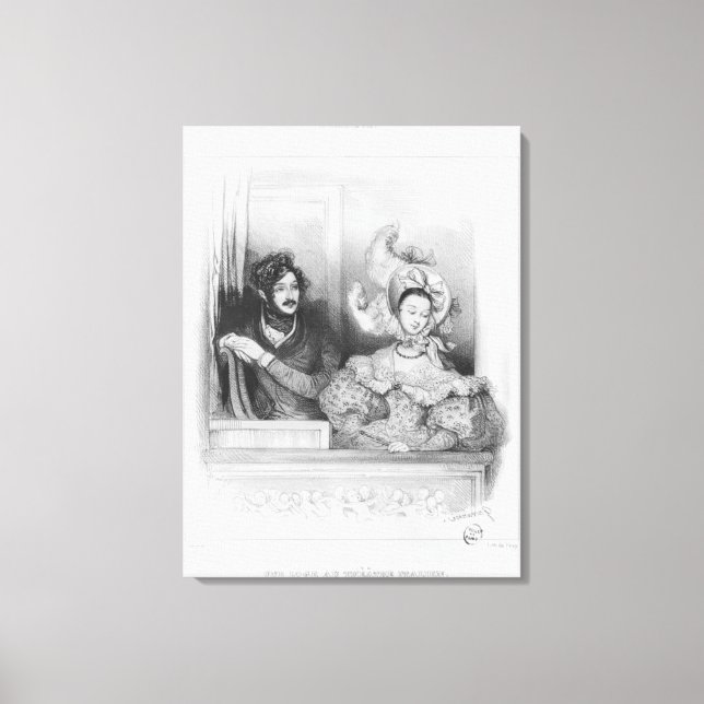 En låda vid Teater Italien, graverad av Frey Canvastryck (Framsida)