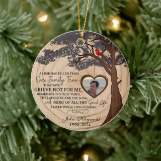 En lam har fallit från vår familj Träd. Julgransprydnad Keramik