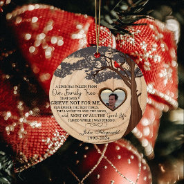 En lam har fallit från vår familj Träd. Julgransprydnad Keramik