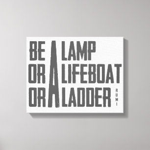 En lampa, en Lifeboat, en stege Canvastryck