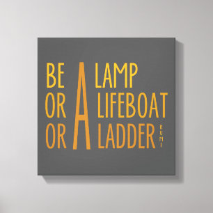En lampa, en Lifeboat, en stege Canvastryck