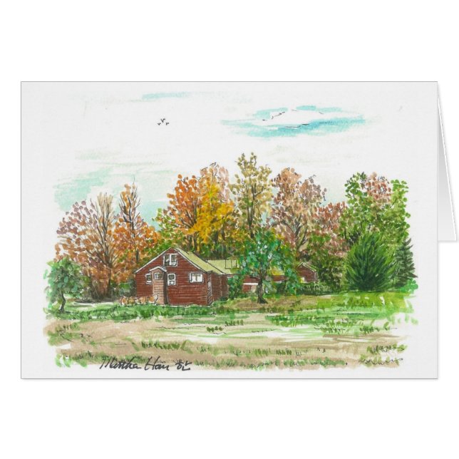En landplats hälsningskort (Framsidan Horizontal)