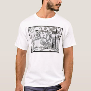 En landplats med en kvinnasnurr tee shirt
