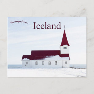 En landsbygdskyrka i Vic-Islandet Vykort