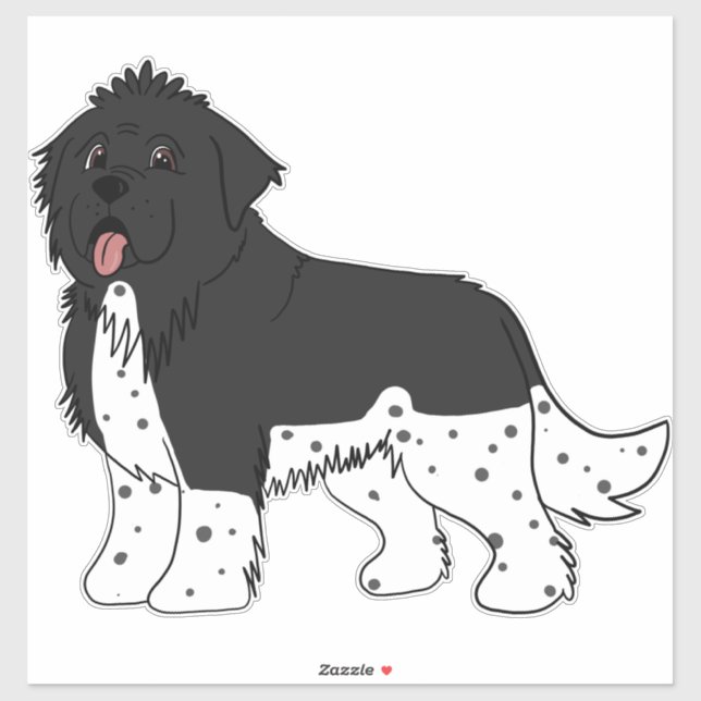En Landseer 3 Newfoundlandshund dekal (Ark)
