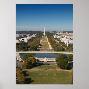 En landskap beskådar av Washington DC Poster