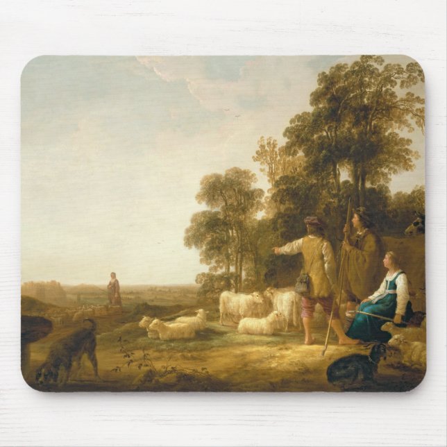 En landskap med shepherds och Shepherdesses Musmatta (Framsidan)