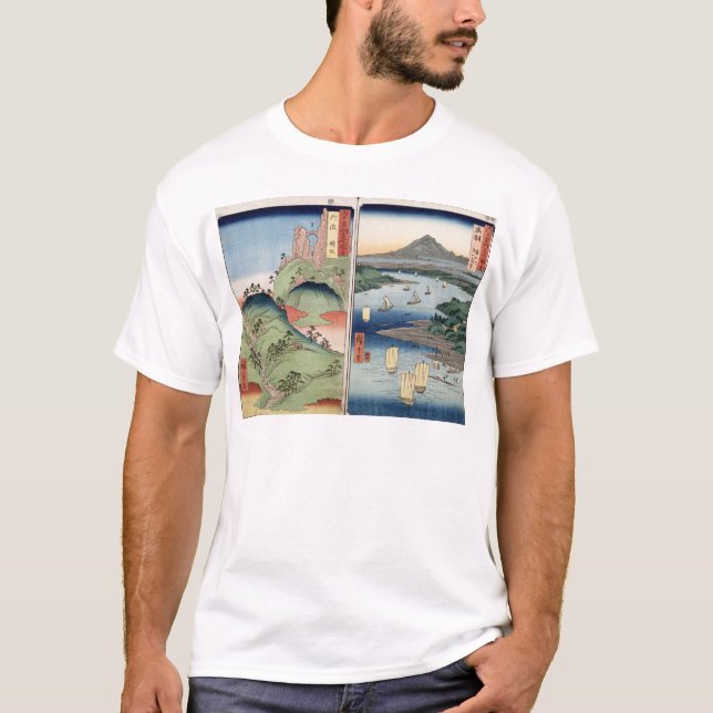 En landskap och en sjölandskap tee shirt (Framsida)