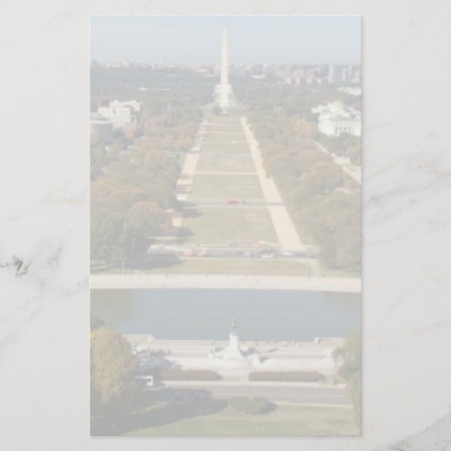 En landskapsvy för Washington DC Brevpapper (Framsida)