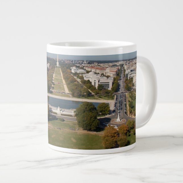En landskapsvy för Washington DC Jumbo Mugg (Framsida höger)