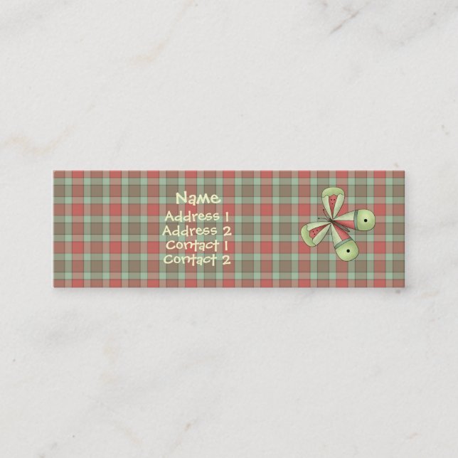 En landträdgårdfjäril Profilecard Mini Visitkort (Framsida)