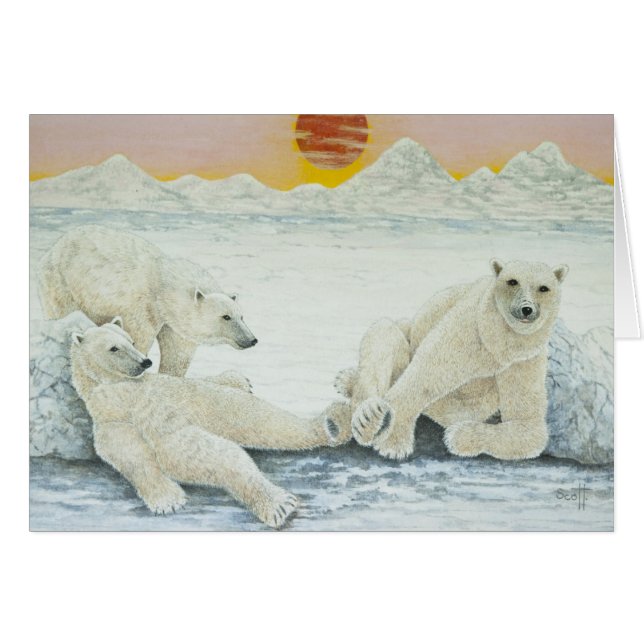 En lång dagnatt hälsningskort (Framsidan Horizontal)