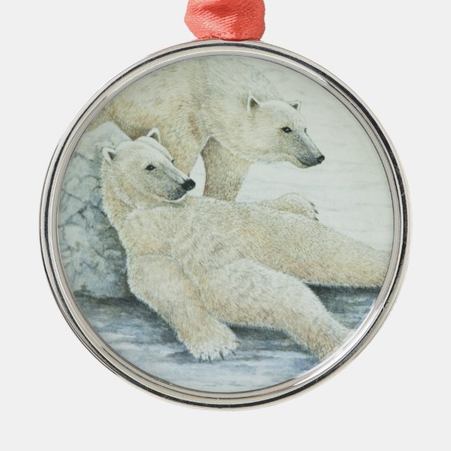 En lång dagnatt julgransprydnad metall (Framsidan)