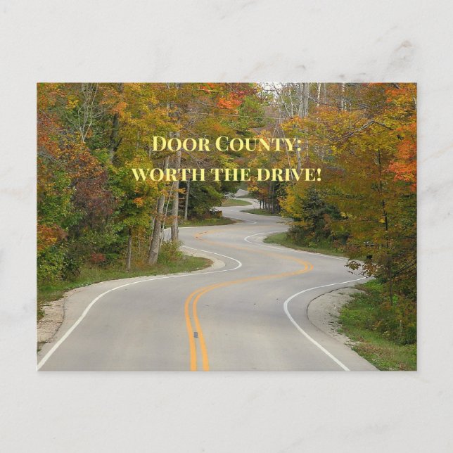 EN LÅNG STÄCKA S-KURVOR/HÖSTFÄRGER/DÖRr KOM Vykort (Framsida)