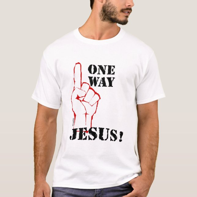 En långt: Jesus! Tee (Framsida)
