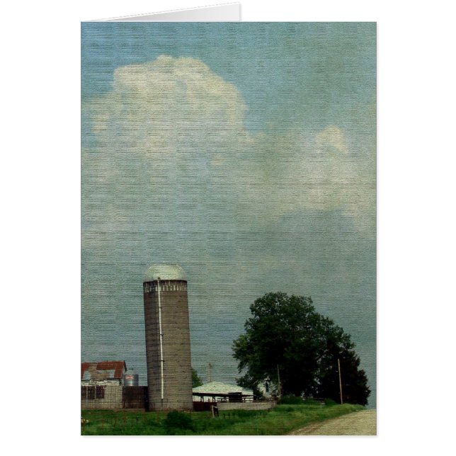 En lantbruksmiljö hälsningskort (Framsidan)