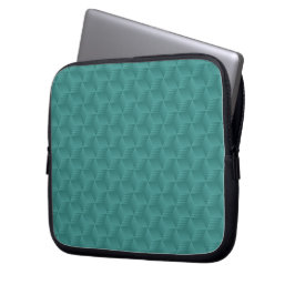 En laptopsleeve med ett snyggt, geometriskt teal-m laptop fodral