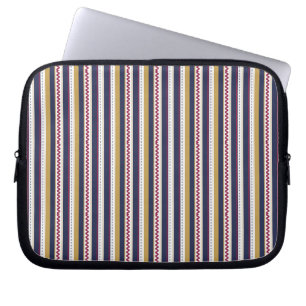 En laptopsleeve med färgglada vertikala ränder laptop fodral