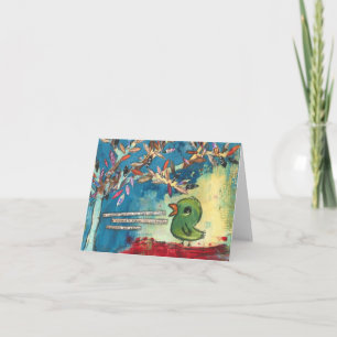 En lärare antänder avfyra…., Notecard Kort