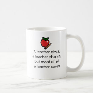 En lärare att bry sig kaffemugg
