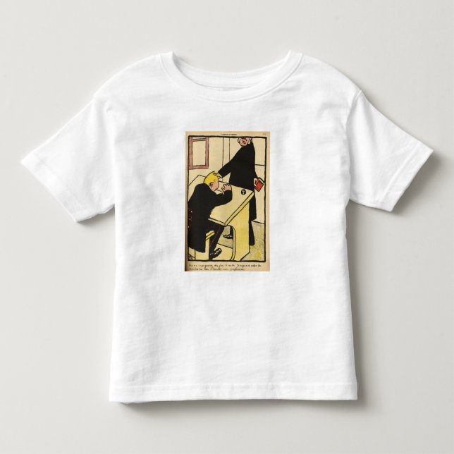 En lärare ger reprimand hans elev från brott tee shirt (Framsida)