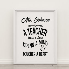 En lärare tar hand om sig. poster