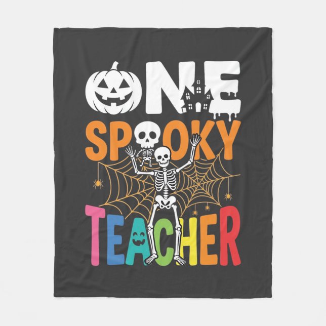 En läskig lärare Halloween-design_1 Fleecefilt (Framsidan)