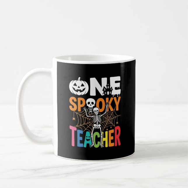 En läskig lärare Halloween-design_1 Kaffemugg (Vänster)