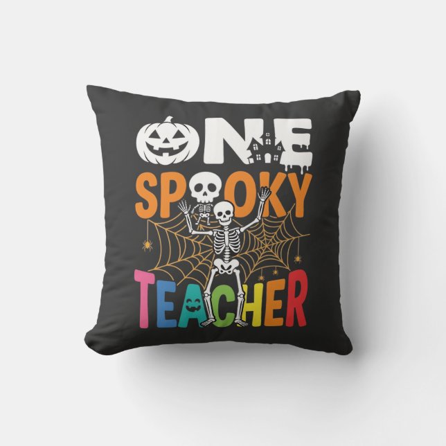 En läskig lärare Halloween-design_1 Kudde (Framsida)