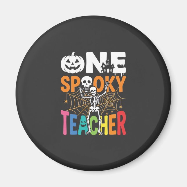 En läskig lärare Halloween-design_1 Magnet (Framsidan)