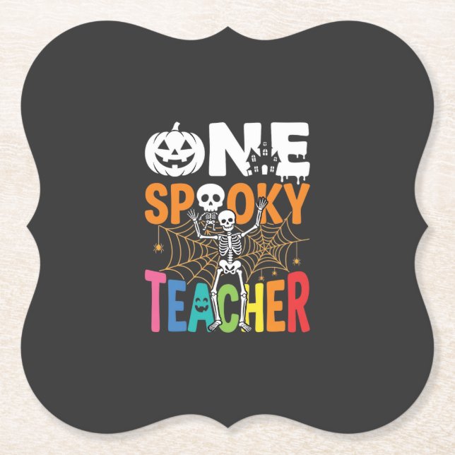En läskig lärare Halloween-design_1 Underlägg Papper (Framsida)