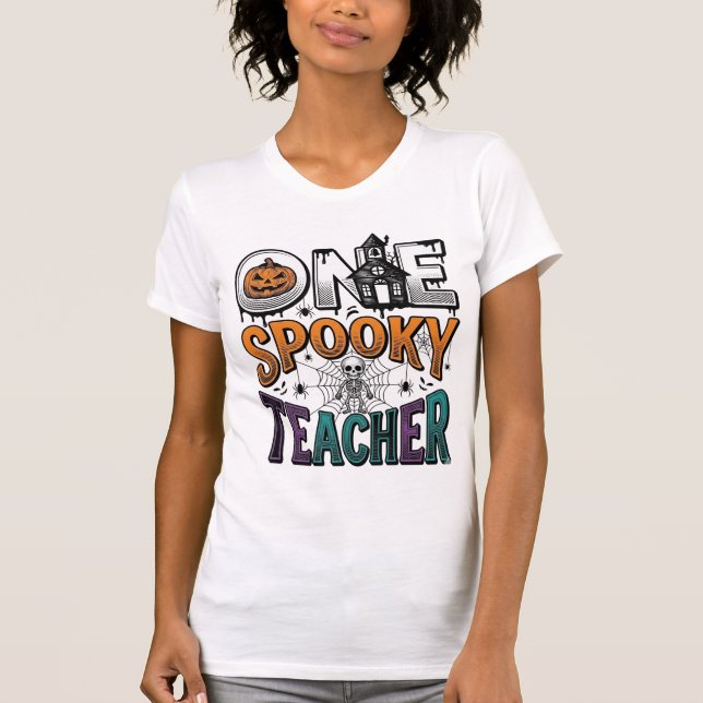 En läskig lärare Halloween Vector Design_1 T Shirt (Framsida)