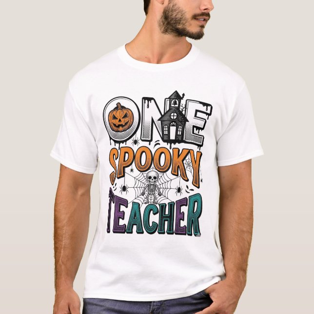 En läskig lärare Halloween Vector Design_1 T Shirt (Framsida)