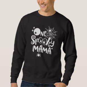 En läskig mamma för Halloween-mamma monsterögon co Lång Ärmad Tröja