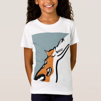 En lazy-Tjock, tricolor Funny Cat T Shirt