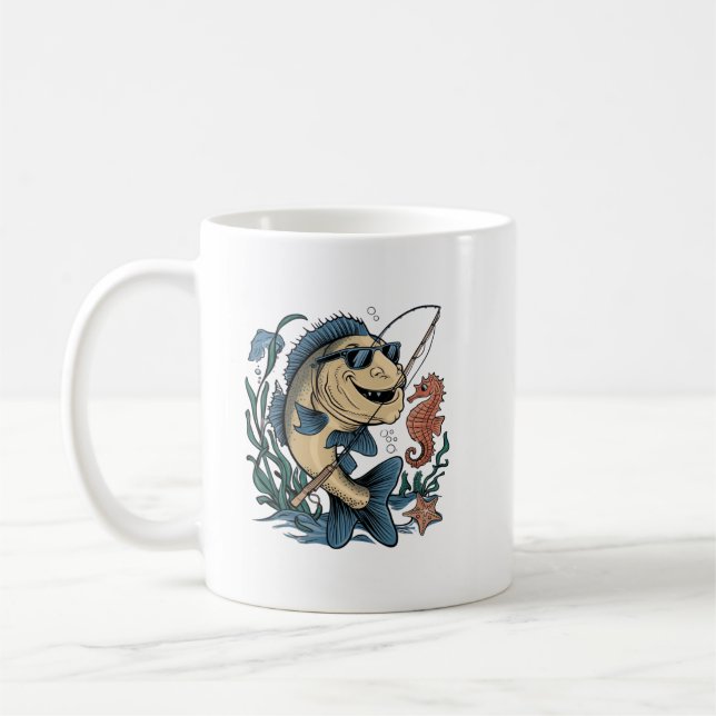 en leende fisk kaffemugg (Vänster)