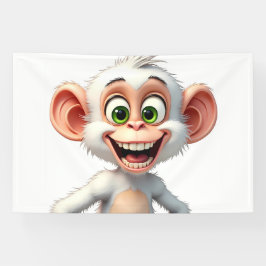 En leende vit afrikansk apa