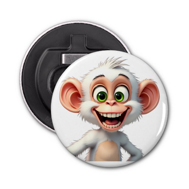 En leende vit afrikansk apa flasköppnare (Framsidan)